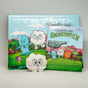 Elementens värld paket: Boken - Sagostormen, Pussel och Vinda Gossedjuret